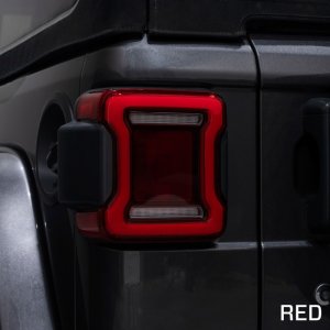 Jeep Wrangler Tail Lights - Rear - FORM Lighting - LED Sequential - Smoked - `18-`23